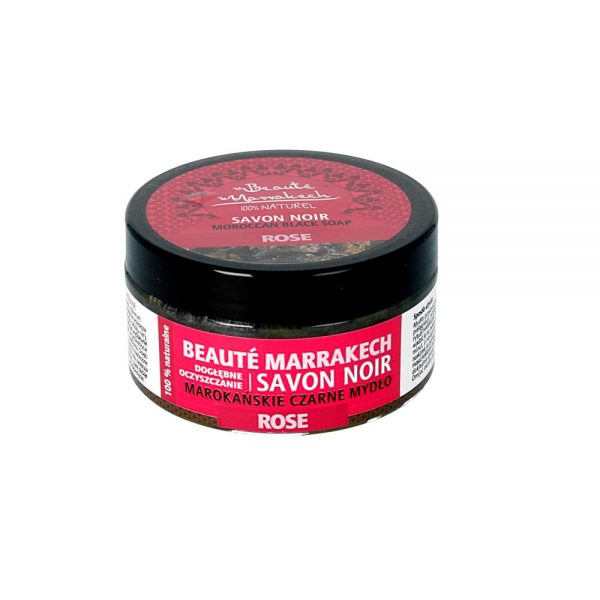 Beaute Marrakech – naturalne czarne mydło SAVON NOIR z olejem różanym 100g