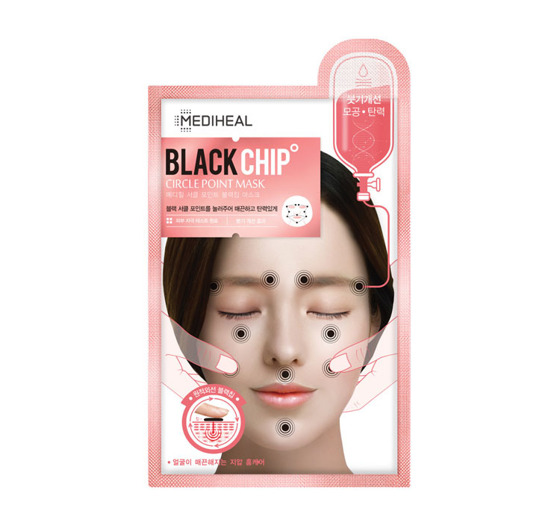 Mediheal – Circle Point BlackChip Maska przeciwzmarszczkowa z peptydami w płachcie