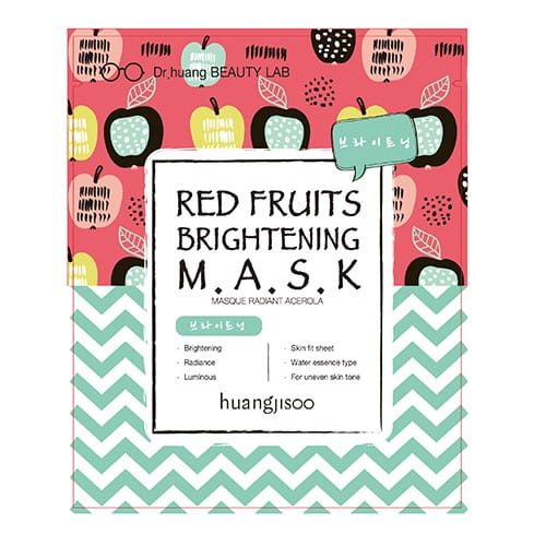 Huangjisoo – Mask Red Fruits Brightening  Rozjaśniająco-Rozświetlająca maska do twarzy w płachcie