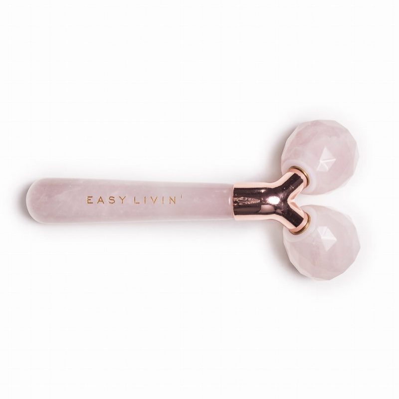Easy Livin – 3D LIFT beauty roller – Masażer do twarzy 3D z różowego kwarcu