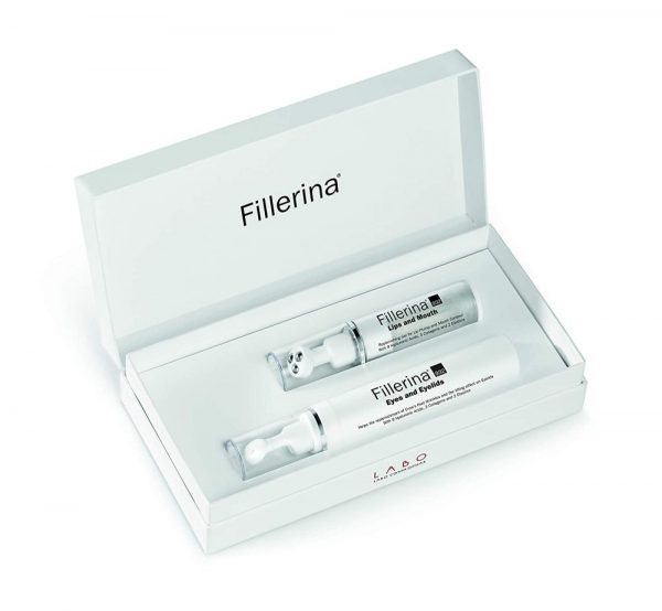 Fillerina – Eyes and Eyelids Grade 3+ Mouth and Lips Grade 3+ – Zestaw żel zwiększający objętość ust i serum pod oczy z efektem wypełnienia