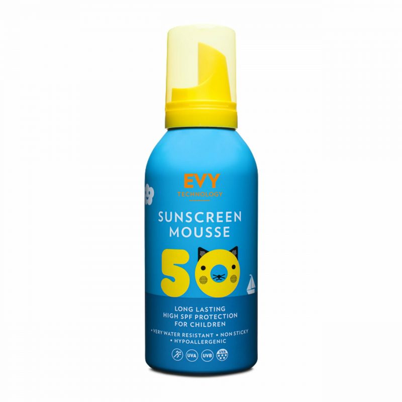 EVY – Sun Mousse SPF50 Kids – Pianka z ochronna filtrem UV SPF 50 dla dzieci, 150 ml