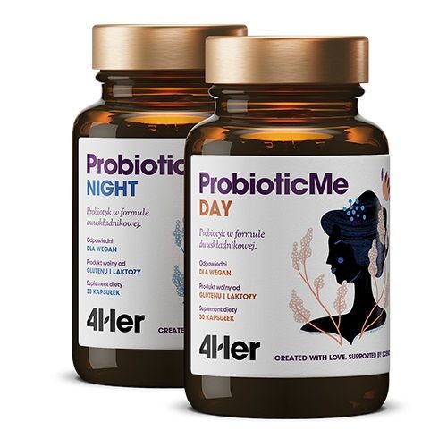 HealthLabs – 4HER ProbioticMe Day+Night – Priobiotyk w formule dwuskładnikowej suplement diety (60 kapsułek)