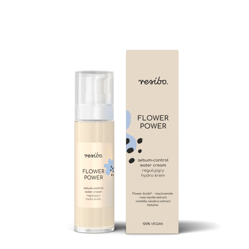 Resibo – FLOWER POWER – Sebum-control water cream  – Regulujący hydro krem, 50ml