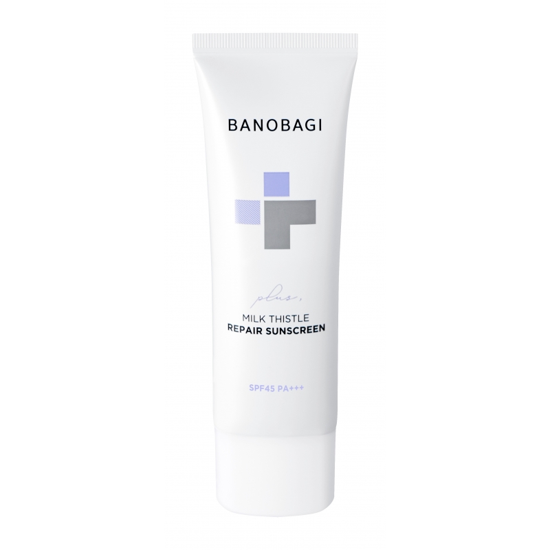 Banobagi – Milk Thistle Repair Sunscreen Plus SPF45 PA+++, Krem łagodzący z filtrem SPF45+, 50ml