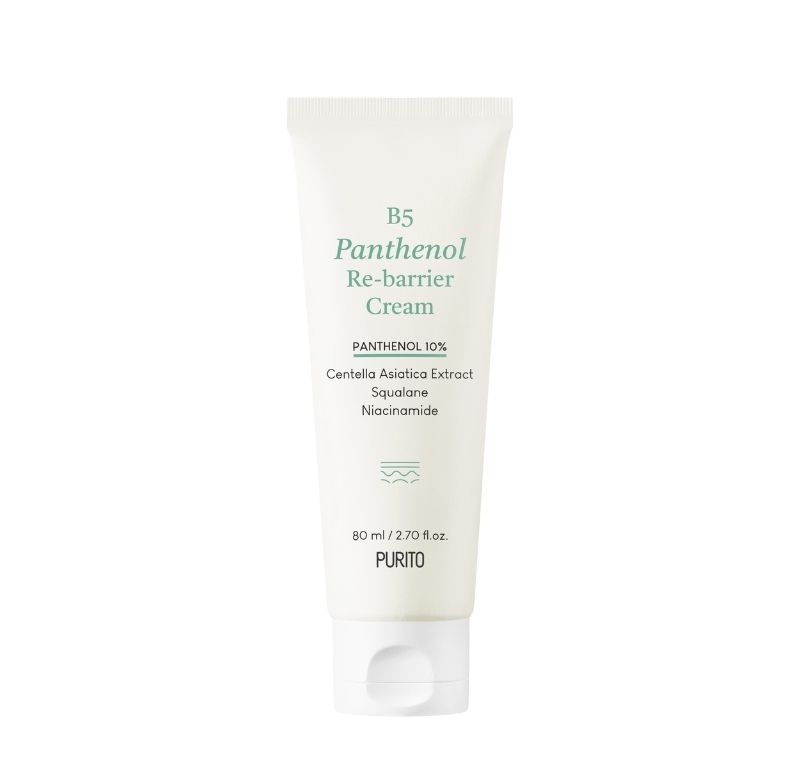 Purito – B5 Panthenol Re-Barrier Cream – Regenerujący Krem z Pantenolem, 80ml