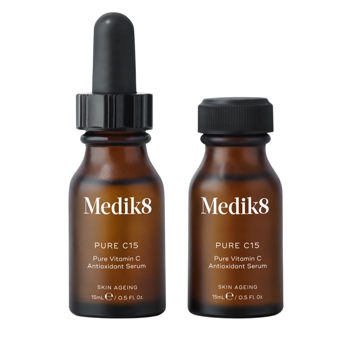 Medik8 – Pure C15 – Serum przeciwstarzeniowe na dzień z czystą witaminą C, 2×15 ml