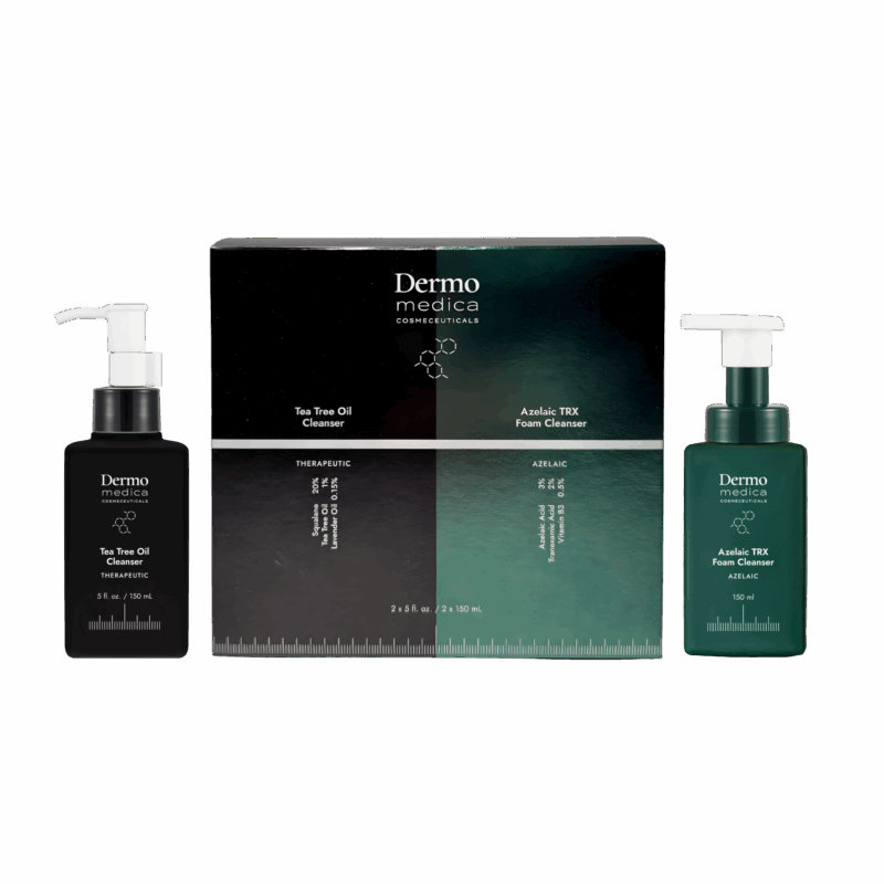 Dermomedica  – Zestaw Tea Tree Oil Cleanser 150 ml + Azelaic TRX Foam Cleanser 150 ml