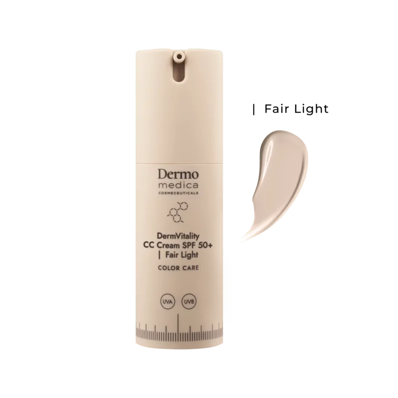 Dermomedica – DermVitality CC Cream SPF 50 Koloryzujący krem korygujący z bardzo wysoką ochroną UVA/UVB i właściwościami pielęgnacyjnym (kolor Fair Light)