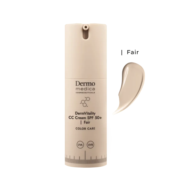 Dermomedica – DermVitality CC Cream SPF 50 Koloryzujący krem korygujący z bardzo wysoką ochroną UVA/UVB i właściwościami pielęgnacyjnym (kolor Fair)