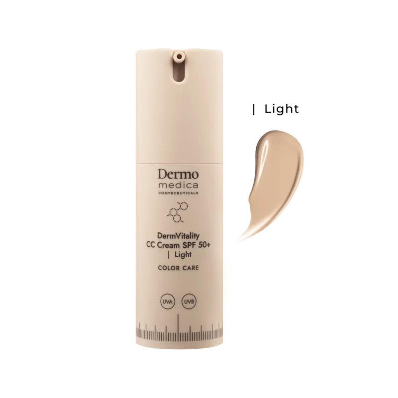 Dermomedica – DermVitality CC Cream SPF 50 Koloryzujący krem korygujący z bardzo wysoką ochroną UVA/UVB i właściwościami pielęgnacyjnym (kolor Light))
