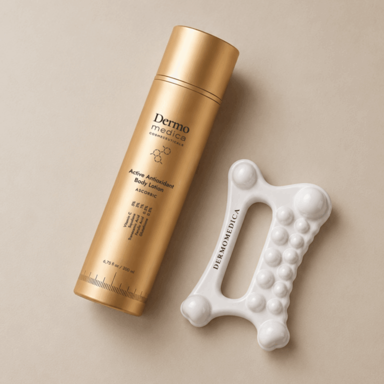 Dermomedica – Zestaw Active Antioxidant Body Ritual – Active Antioxidant Body Lotion 200ml & DermoSculpt Gua Sha