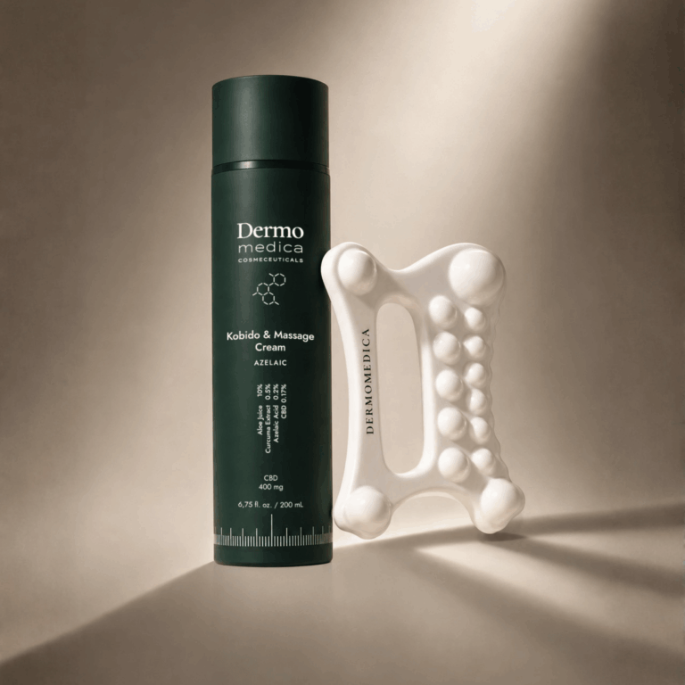 Dermomedica – Zestaw Kobido Body Relax Ritual – Kobido & Massage Cream 200 ml & DermoSculpt Gua Sha